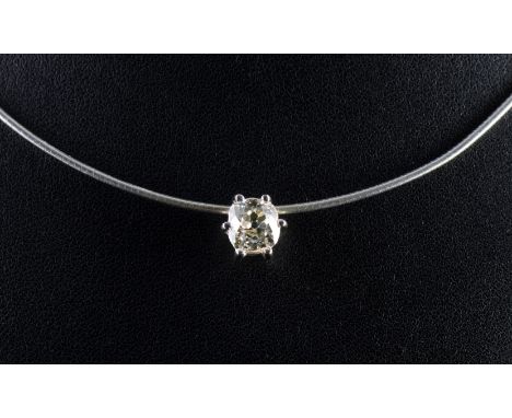 585 Gold Collier mit Diamant 0,80ct, 14K gold necklace with diamond 0.80ct,WG 585/000 Weissgold, Kette und Anhänger gepunzt 5