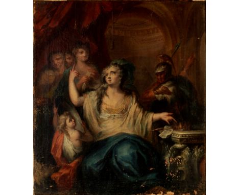 Altmeister 18. Jahrhundert Königliche Szene mit Figurenstaffage, Old master 18th century royal scene with figures,Öl/Leinwand