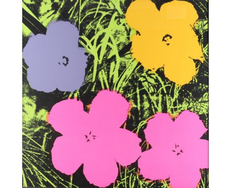 Andy Warhol (1928-1987) Blumen - Sunday B. Morning Edition, large screen print,Farbserigrafie, nicht signiert, Andy Warhol fü