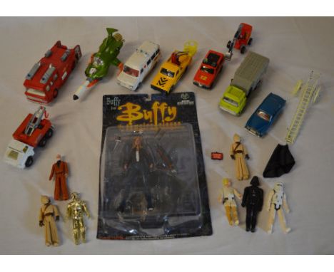 1970s unboxed star wars figures, Dinky & Matchbox die cast model cars and a sealed Buffy the Vampire Slayer action figure