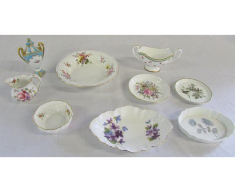 Various ceramics inc Royal Crown Derby, Crown Staffordshire, Wedgwood, Coalport, Royal Worcester & Minton