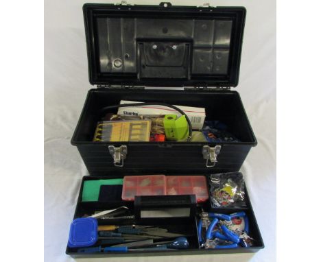 Box containing jewellery making tools etc