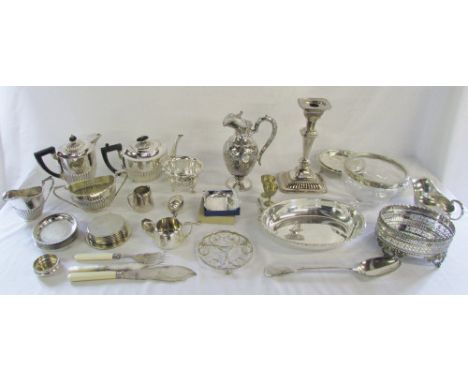 Quantity of silver plate inc tea service