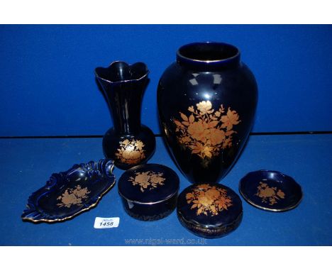 A quantity of modern Limoges vases, pin boxes, trinket dishes, etc.