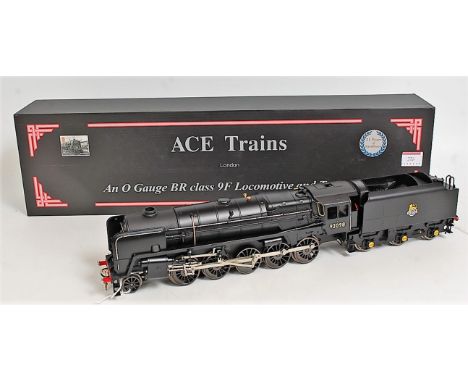 ACE Trains 2-10-0 BR Class 9F loco and tender No. 92098 (Tyne Dock) unlined satin matt black 0-24v dc with instructions (NM-B
