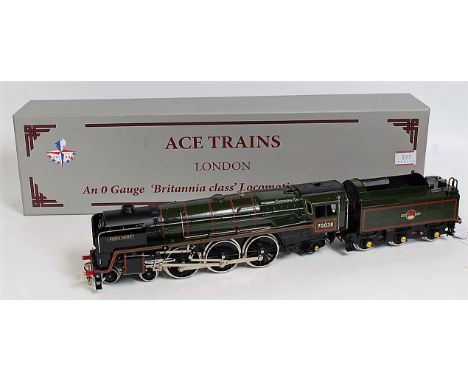 ACE Trains 4-6-2 BR Britannia Class loco and tender No. 70038 Robin Hood, post 1956 gloss lined green 0-20v dc (M-BNM)
