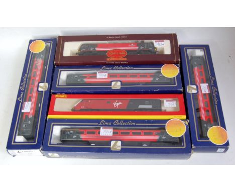 A Hornby Top Link class 90 electric locomotive Virgin Rail livery No. 90012 'British Transport Police' (NM-BNM), together wit