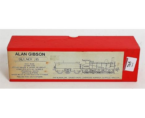 An Alan Gibson etched brass and nickel silver kit to make a class J15 engine and tender, kit appears complete (G-BG)