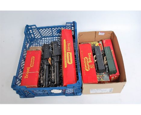 Selection of Triang TC series items 4-6-2 engine and tender pilot fitted to bogie uncommon (G-BF) another with pilot on loco 