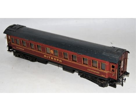 Marklin Schlafwagen Mitropa bogie coach No. 19430, roof may have been repainted but sides original and just a few marks (VG)
