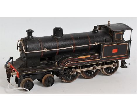 Marklin black LNWR c/w 4-6-0 'Experiment' loco only - name not on nameplate, chips to cab roof and crazing to paintwork, woul