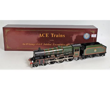 ACE Trains 4-6-0 Jubilee loco and tender 'Kolhapur' No. 45593 pre 1956 BR lined green, 0-20v dc with Merseyside Express headb