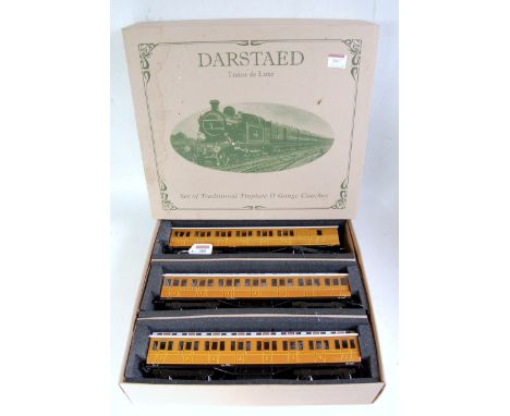 Darstaed 3 coach boxed set LNER suburban clerestory bogie coaches with lighting: all 1st, all 3rd and Br/3rd almost unused bu