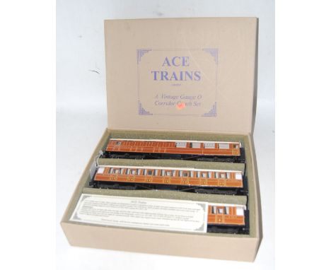 Three ACE Trains LNER coaches ref. C/4, coach Nos. 1516, 61639 and 6461 with Flying Scotsman coach boards, side still with fi