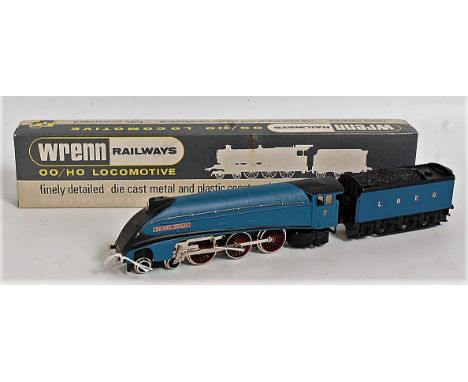 A Wrenn Railways W2212 LNER blue class A4 engine and tender 'Sir Nigel Gresley' with instructions (G-BG)