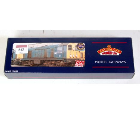 A Bachmann 32-040DS digital sound fitted BR green class 20 diesel locomotive No. D8113 with tablet catcher (NM-BNM)