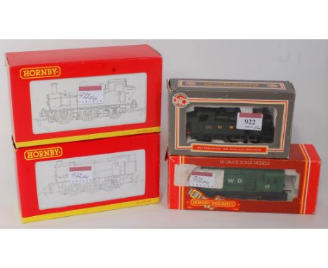 Dapol GWR green 14XX tank engine No. 4803 (NM-BG) Hornby BR 14XX tank engine No. 1419 (G-BG), Hunslet 0-6-0 saddle tank engin