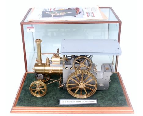 A DR Mercer of Birmingham kit built and well engineered model of a Type 1 Mercer live steam spirit fired traction engine, fin