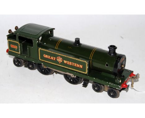 1927/9 Hornby No. 2 tank loco 4-4-4 clockwork, Great (crest) Western black SVC, black smokebox, 4 boiler bands - probably a t