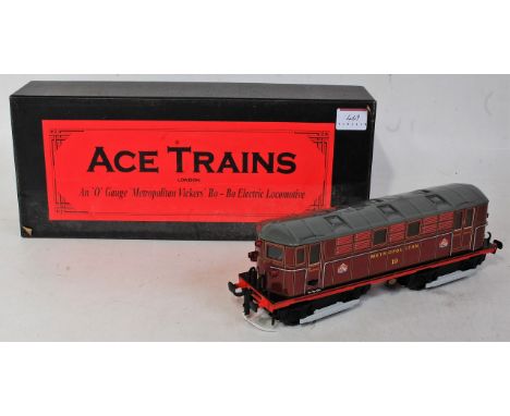 ACE Trains Metropolitan Vickers BoBo loco No. 19 Met brown fitted with blue 'flashers' (NM-BF), box with some moisture damage