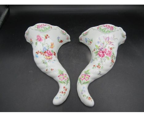 Royal Worcester ceramic wall pockets 20cmL