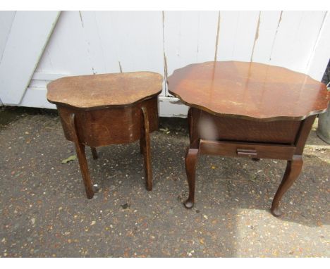 2 vintage sewing cabinets