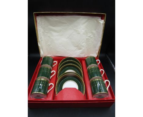 Spode boxed coffee cans and saucers