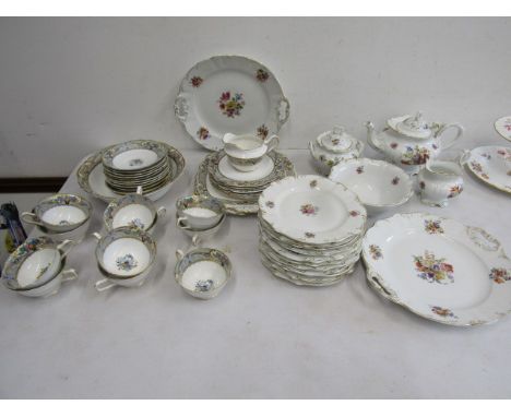 2 vintage part tea set/ dinner service hand painted