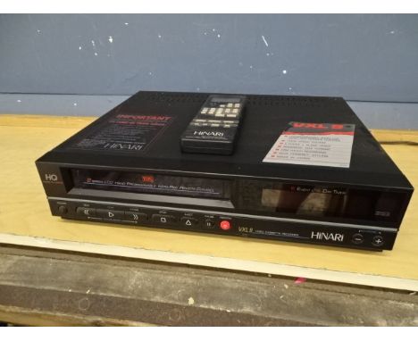 Vintage Hinari VHS player with remote from a house clearance (no plug)&nbsp;
