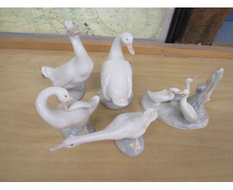Lladro and Nao geese one has damage to beak as pictured