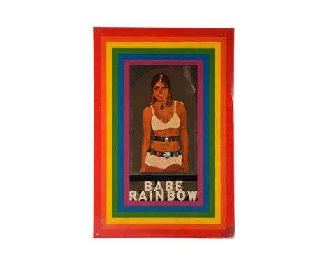 Sir Peter Blake (b.1932), 'Babe Rainbow', 1968, design print on tin, after the work commissioned by Dodo Designs, 68 cm x 46 