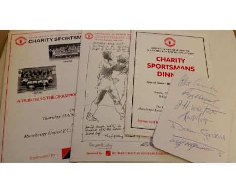 FOOTBALL, Manchester United - Association of Former Players selection, inc. signed ticket for 10th Reunion, April 1995, to re