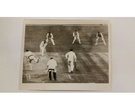 CRICKET, original press photos, 1968, England v Australia, showing Chappell falls to Knight; Cowdrey c McKenzie; Edrich hits 