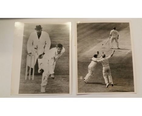 CRICKET, original press photos, 1965, England v New Zealand, inc. Trueman misses catch from Sutcliffe &amp; Pollard pulls Bar