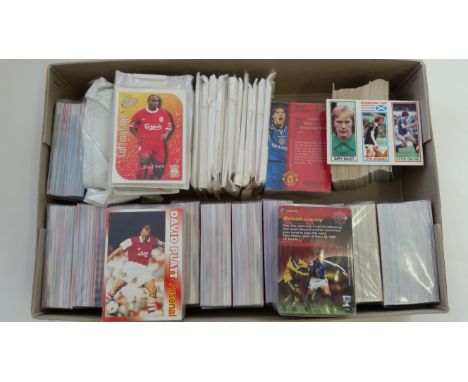 FOOTBALL, selection, inc. Topps 1981 Triples, uncut (100); Futera, Liverpool, Arsenal, Man Utd; Merlin 2001-2 etc., duplicati