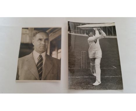 CRICKET, press photos, 1924/5 England test players, inc. Australia v  England (2), Hobbs batting pose, Sutcliffe (h/s in civi