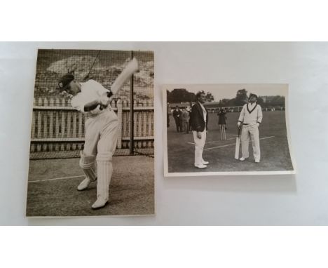 CRICKET, press photos, 1938, showing Bradman &amp; Lyttleton at practice in Worcester; Chipperfield, showing him full-length 