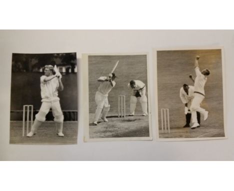 CRICKET, original press photos, 1965, England v South Africa, showing Pollock bowling at Trent Bridge and one other; Barlow b