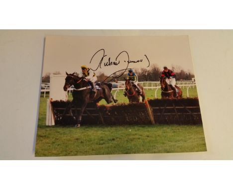 HORSE RACING, press photos, inc. signed (3), Paul Carberry, Tony Dobbin, Richard Dunwoody; action shots, on track, celebratin