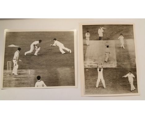 CRICKET, original press photos, 1964, England v Australia, inc. Parfot driving ball from Vievers &amp; O'Neill attempting to 