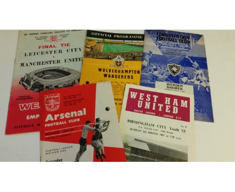 FOOTBALL, programmes, 1960s-early 70s, inc. League &amp; Cup matches, finals &amp; semi-finals, inc. Leicester City, Manchest