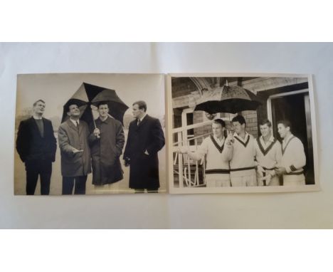 CRICKET, press photo, 1968, England v Australia, showing Joslin, Hawke, Cowper &amp; Taber; Mallett, Graveney, Lawry &amp; Fr