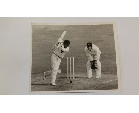 CRICKET, original press photos, 1973, England v West Indies, showing Kallicharran batting v Illingworth; Lloyd and one other,