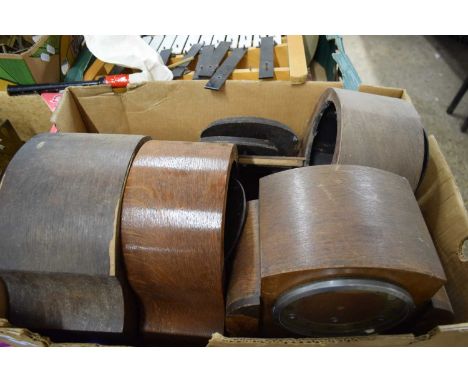 BOX OF MANTEL CLOCK CASES