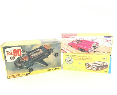 3 Boxed (Repro) Corgi and Dinky Vehicles. A Joe 90 Car #102. A FAB 1 #100 and. green Hornet #268.