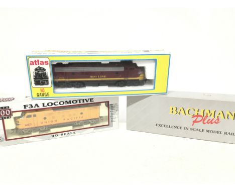 3 X Boxed HO Gauge Locomotives including Atlas. Bachmann and Proto 1000.