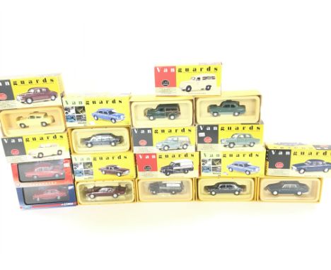 A Box Containing a Collection of Vanguards 1:43 Scale including Jaguar. Austin Etc.