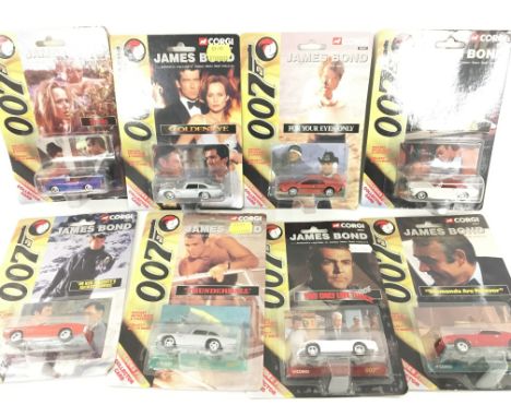 A Collection of Carded Corgi James Bond Vehicles.