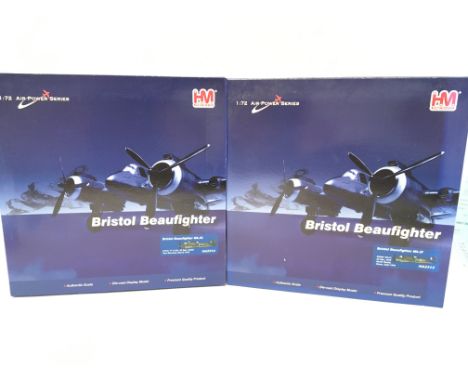 2 X Boxed Hobby Masters Diecast Aircraft. Both Bristol Beaufighters. #S HA2314 and HA2313. 1:72 Scale.