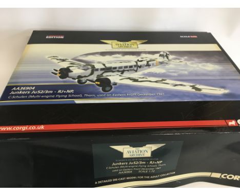 Corgi AA36904 Junkers ju52 C-Schulen 1:72 Aviation Archive collection 0965 of 1660 worldwide